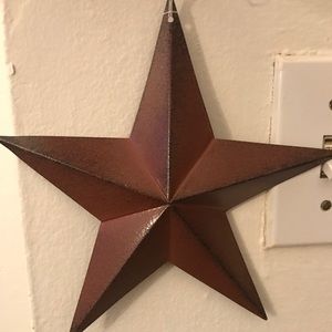 Country Red Metal Star Decor